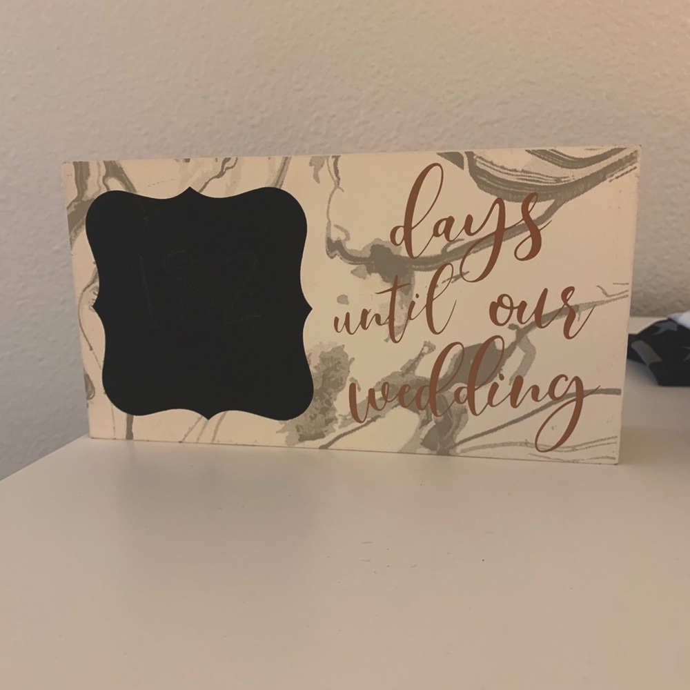 Chalkboard wedding countdown